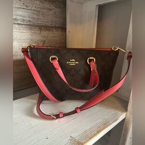 Coach | Alice Satchel Dark Brown and pink